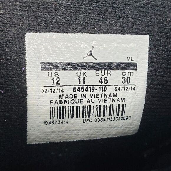 AIR JORDAN 6 VI Retro TD Mens Size 12 OREO Black White Football Cleat 645419-110 main image 10